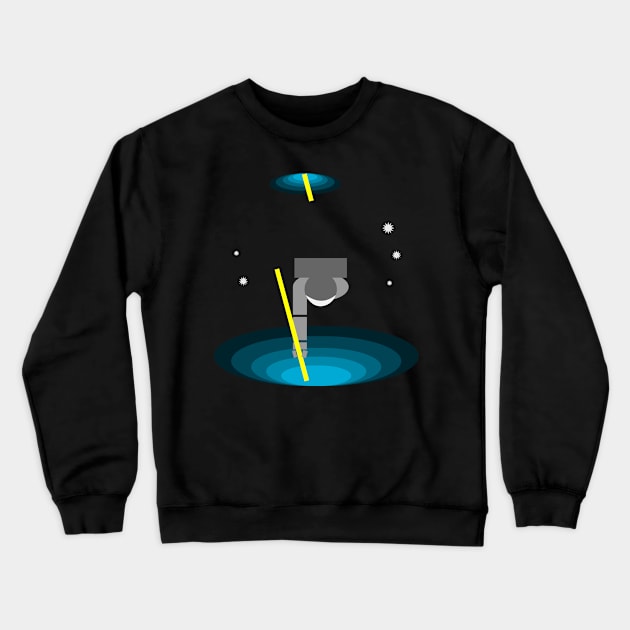 black hole Crewneck Sweatshirt by taniplusshop